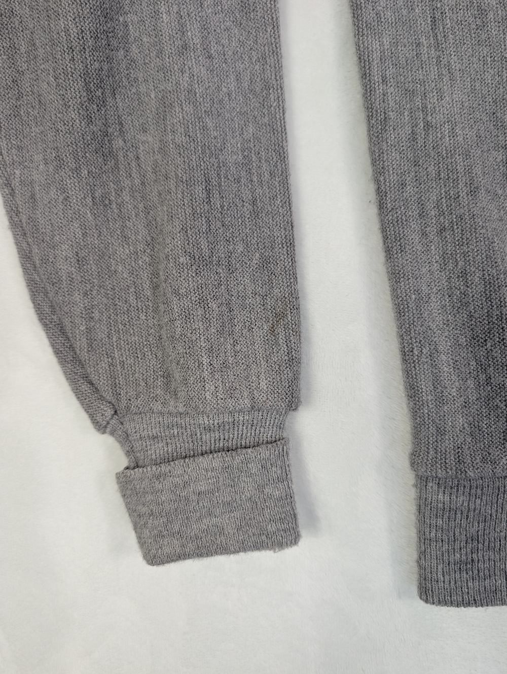 Vtg 80s IZOD Lacoste Gray Cardigan Sweater | Made in USA | Large - Picture 7 of 9